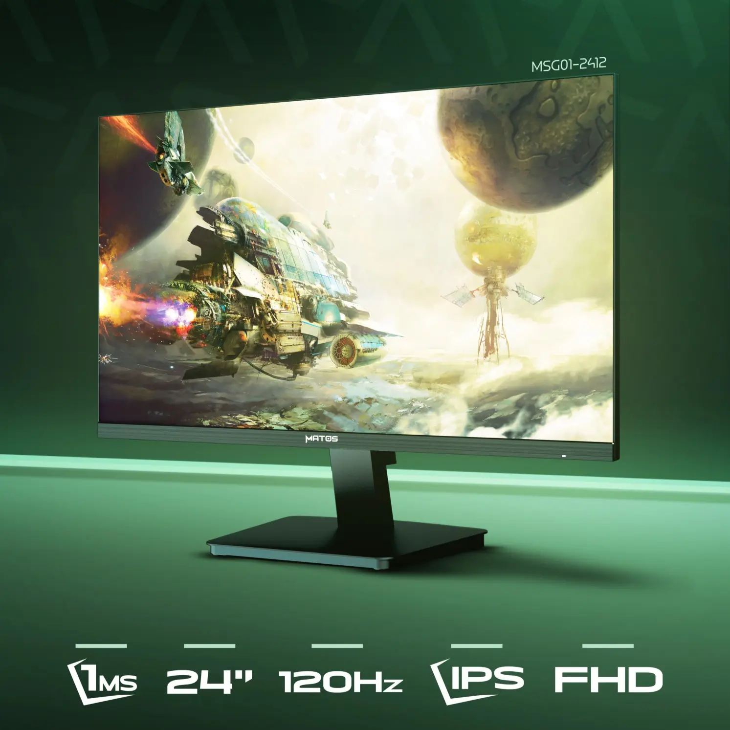 MONITEUR MATOS VEGA MSG2412-01 120HZ IPS 24 POUCE FHD